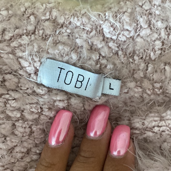 Tobi Oversized Pink Fuzzy Cardigan - Picture 10 of 11